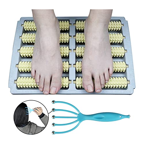 Rodillo de fascitis plantar Masajeador de doble pie Rodillo-Sura Espolón de los pies Arco Dolor Aliviar la Fasciitis Plantar Saludable Relajar Herramienta de Plástico Cuidado Masaje