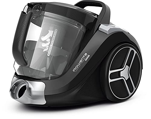 Rowenta Aspiradora Cyclonic Power XXL RO4825 aspiradora sin bolsa de 2,5 L,diseño compacto, motor EffiTech, depósito de suciedad de 2,5L,tecnología ciclónica, cabezal de alta eficiencia, cable de 6,2m