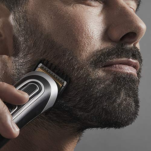 Rowenta multiaccesorios Trim & Style Easy 13 en 1 TN9140 Cuchillas autoafilables titanio para cabello y barba, afeitadora corporal, uso inalámbrico, autonomía de 120 min, resistentes al agua