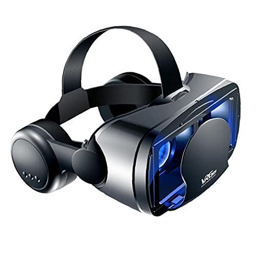 RRunzfon 3D VR Casco de Realidad Virtual Gaming Gafas 3D Películas Gafas con Auriculares compatibles con iPhone Android 5 a 7 Pulgadas Móviles, Productos electrónicos Diarios