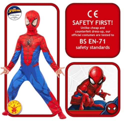 Rubies 640840L SPIDERMAN Marvel - Disfraz infantil clásico de Spider-Man,L (7-8 años)