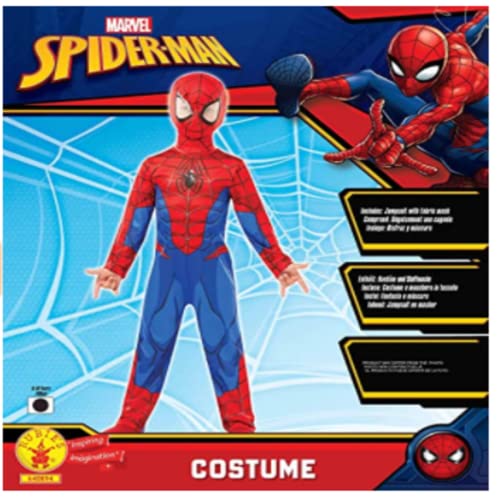 Rubies 640840L SPIDERMAN Marvel - Disfraz infantil clásico de Spider-Man,L (7-8 años)