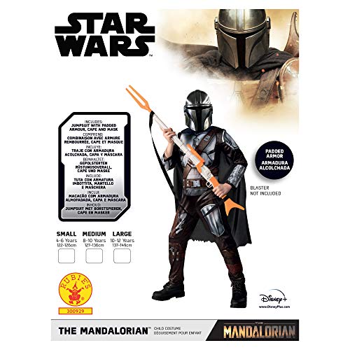 Rubies-Rubie'S Official Disney Star Wars The Mandalorian Disfraz niños, Color como se Muestra, L (10-12 A / 137-149 cm) (300929-L)