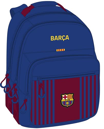 Safta Mochila Escolar de F.C. Barcelona 1ª Equipación 21/22, 320x150x420 mm, Azul Marino/Granate