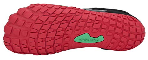 SAGUARO Hombre Mujer Zapatos Minimalistas Comodas Respirable Zapatillas de Trail Running Ligeras Calzado Barefoot Antideslizante para Gimnasio Fitness Senderismo Montaña, Rubi Rojo 41 EU