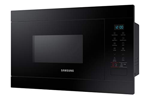 SAMSUNG MG22M8054AK - Microondas de Integración/ Encastre, 850 W/ 1100 W, 22 Litros, Interior de Cerámica Enamel, Color Negro