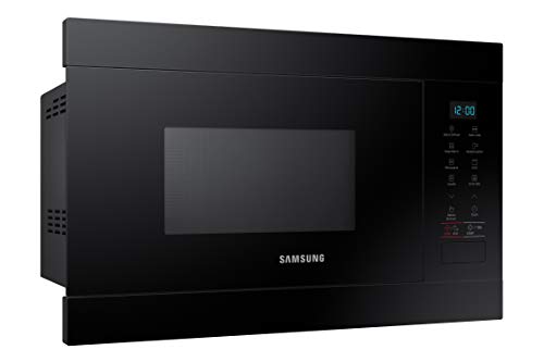 SAMSUNG MG22M8054AK - Microondas de Integración/ Encastre, 850 W/ 1100 W, 22 Litros, Interior de Cerámica Enamel, Color Negro