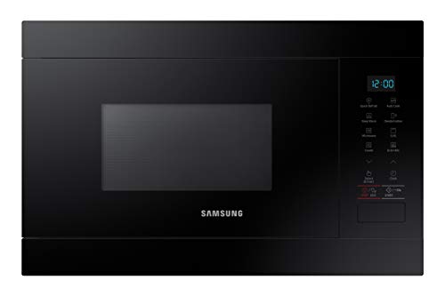 SAMSUNG MG22M8054AK - Microondas de Integración/ Encastre, 850 W/ 1100 W, 22 Litros, Interior de Cerámica Enamel, Color Negro