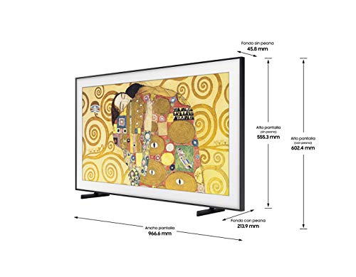 Samsung QLED 4K 2020 43LS03T - Smart TV de 43", 4K UHD, HDR 10+, Inteligencia Artificial, Multi View, Ambient Mode, One Remote Control, Soporte de pared No Gap Incluido, con Alexa integrada