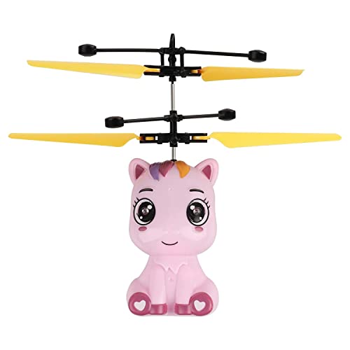 SanCiYu Cartoon Pony Flying Toys, Flying Fairy Drone para niños Control Manual Flying Horse Helicóptero con Luces LED de Colores, Inducción infrarroja Mini Drone operado a Mano