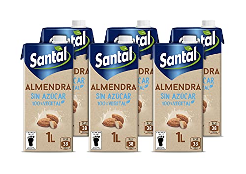 Santal Bebida Vegetal de Almendra, sin Azúcar, 6 x 1L