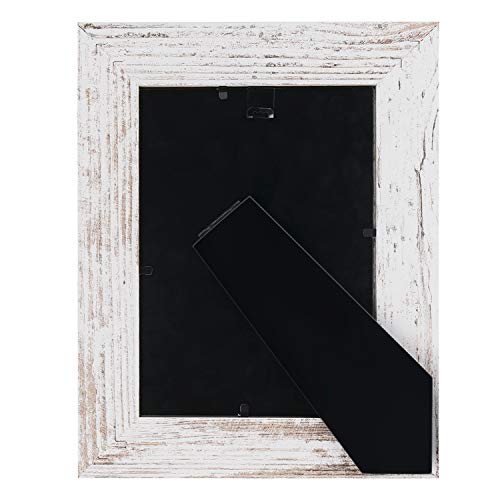 SasaAccueil - Marco de fotos de madera (12,7 x 17,7 cm, 3 unidades), diseño rústico, vintage, con cristal de alta definición para montaje en pared, superficie de mesa, pantalla única y duradera