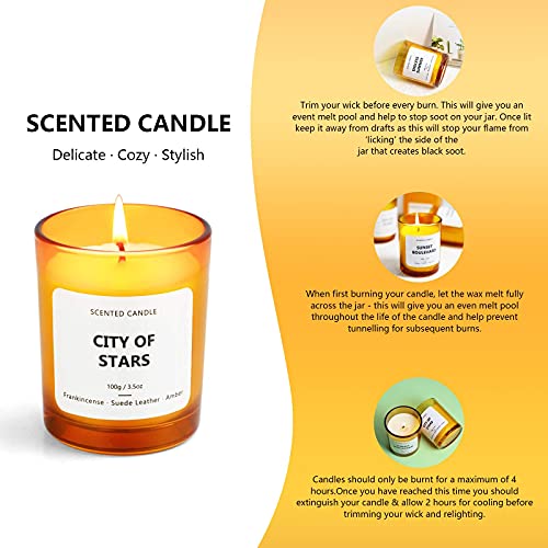 Scent-Hi Velas perfumadas, relajantes velas de aromaterapia, cera de soja natural, para yoga, decoración del hogar, regalo de lujo para mujeres y hombres