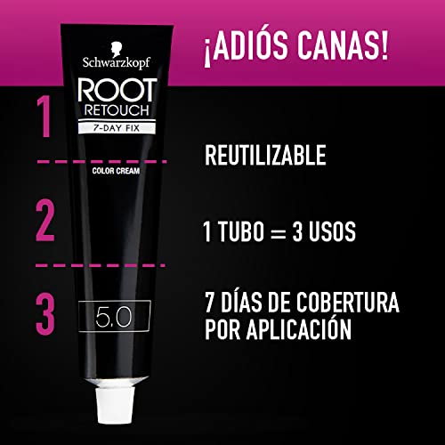 Schwarzkopf Root Retouch - Retoca Raíces duración 7 días, Cubre Canas 7 day fix, Tono Castaño Chocolate