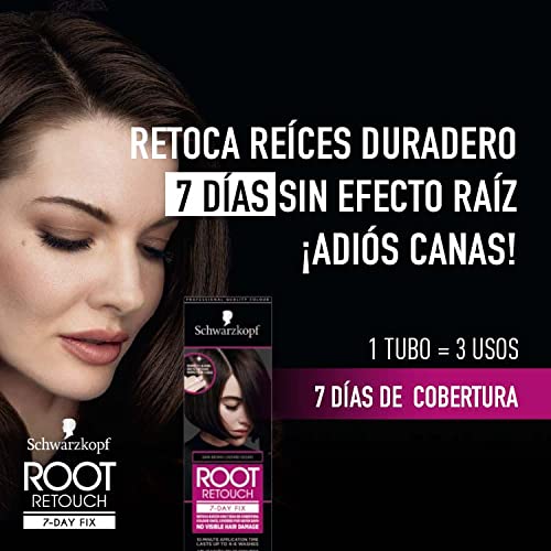 Schwarzkopf Root Retouch - Retoca Raíces duración 7 días, Cubre Canas 7 day fix, Tono Castaño Natural