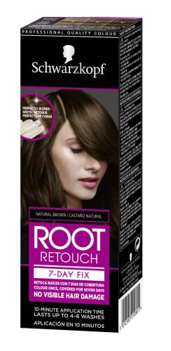 Schwarzkopf Root Retouch - Retoca Raíces duración 7 días, Cubre Canas 7 day fix, Tono Castaño Natural