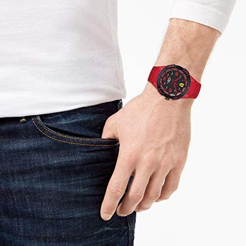 Scuderia Ferrari Reloj analógico para Hombre. de Cuarzo con Correa en Silicona 0840033