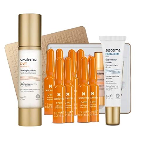 Sesderma C-Vit Advance, 8x1,5ml+ C-Vit Radiance Fluido, 50ml+Hydraderm Hyal Contorno Ojos, 15ml+Lata