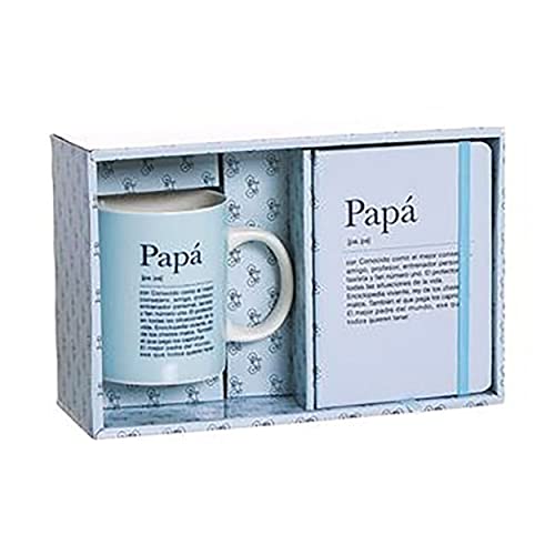 Set de Regalo Taza con Libreta, Significado Papa 300mL, 8x9,5x8cm -Hogar y Más - B