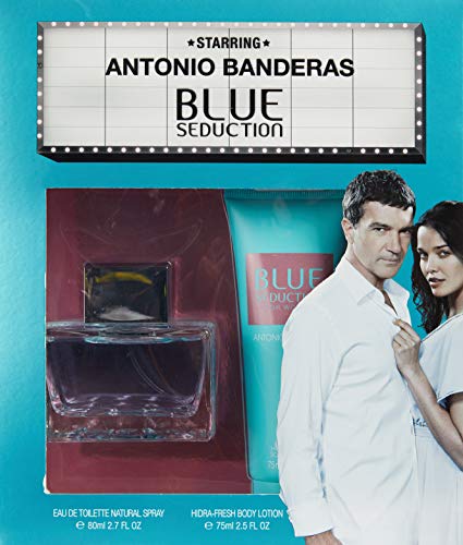 Shaneel Enterprises Antonio Banderas Blue Seduction Giftset Eau de Toilette Spray Loción Corporal, 0,456 kg