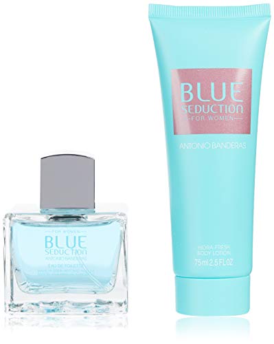 Shaneel Enterprises Antonio Banderas Blue Seduction Giftset Eau de Toilette Spray Loción Corporal, 0,456 kg