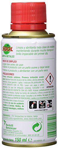 Sidol Limpia Metales Líquido - 6 x 150 ml