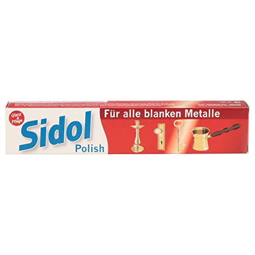 SIDOL Polish para todos los metales desnudos, limpieza de metal con protección de superficie para acero inoxidable, cromo, latón, aluminio, bronce, oro y plata.