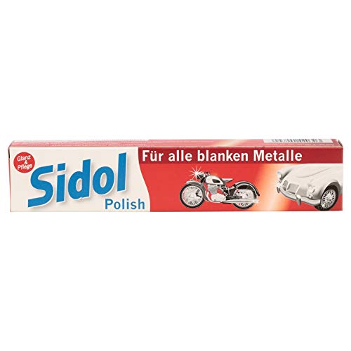 SIDOL Polish para todos los metales desnudos, limpieza de metal con protección de superficie para acero inoxidable, cromo, latón, aluminio, bronce, oro y plata.