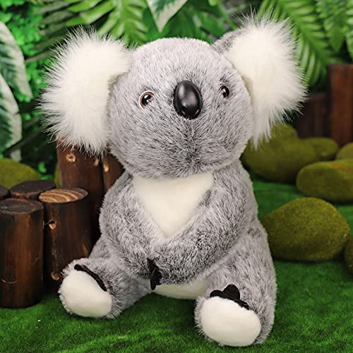 Simulación Koala muñeco de Peluche Koala muñeca zoológico Regalo para niños Gris 28cm