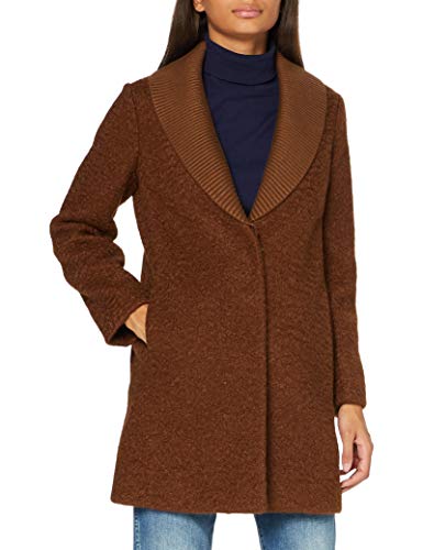 Sisley Coat Abrigo, Marrón (Cappuccino Brown 668), 38 para Mujer