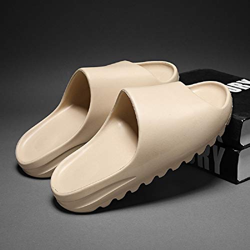 SITAILI Almohada Diapositivas Zapatillas Sandalias Super Suaves De Secado Rápido, Hombres Mujeres Zapatos De Casa De Verano para Baño Ducha Interior Al Aire Libre 40 EU Beige