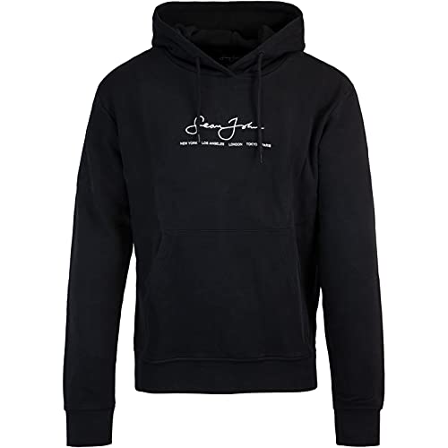 SJ Sudadera con capucha Sean John Classic Logo Essential Negro L