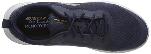 Skechers Bounder, Zapatillas Hombre, Azul (Navy Mesh/Synthetic/Trim Nvy), 43 EU