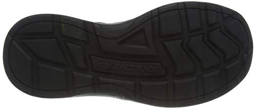 Skechers Melbo-Journeyman 2, Sandalias de Gladiador Hombre, Negro (BBK Black Leather/Mesh/Trim), 45 EU