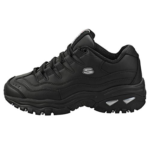 Skechers Sport-Energy, Zapatillas Mujer, Negro (BBK Black Smooth Leather), 39 EU