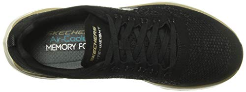 Skechers Ultra Groove, Zapatillas Hombre, Azul (Black Flat Knit/Trim Black), 42 EU