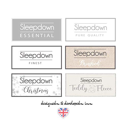 Sleepdown Blades - Limpiaparabrisas EF5-18 y EF5-16, algodón poliéster, Verde Azulado, Matrimonio