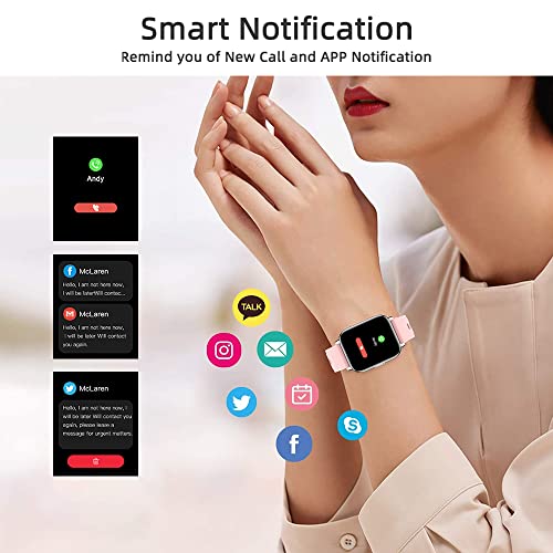 Smartwatch, 1.69'' Reloj Inteligente Hombre Mujer, Impermeable IP68 Reloj Deportivo con Pulsómetro, Monitor de Sueño, Monitores de Actividad, Cronómetro, Podómetro, Pulsera de Actividad Inteligente