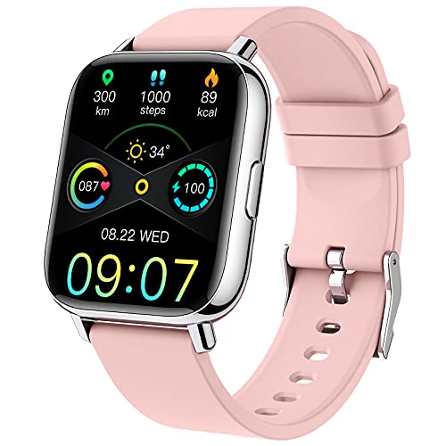 Smartwatch, 1.69'' Reloj Inteligente Hombre Mujer Pulsera Actividad Inteligente con Pulsómetro,Monitor de Sueño,Podómetro,Cronómetro, 24 Deportivos, Impermeable IP68 Reloj Deportivo para Android iOS