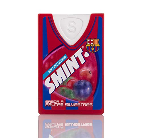 Smint Tabs Menta y Frutas Silvestres, Edición FC Barcelona, Caramelo Comprimido Sin Azúcar - 12 unidades de 2x8 gr. (Total 192 gr.) 192 g