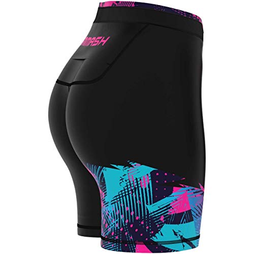 SMMASH Ilumina Deportivo Pantalones Cortos para Mujer, Mallas Running Mujer, Gimnasio, Crossfit, Gym, Outdoor, Material Transpirable y Antibacteriano, (XL)