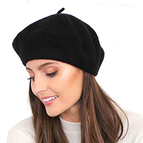 Sombrero de boina de color sólido clásico estilo francés invierno cálido sombrero al aire libre