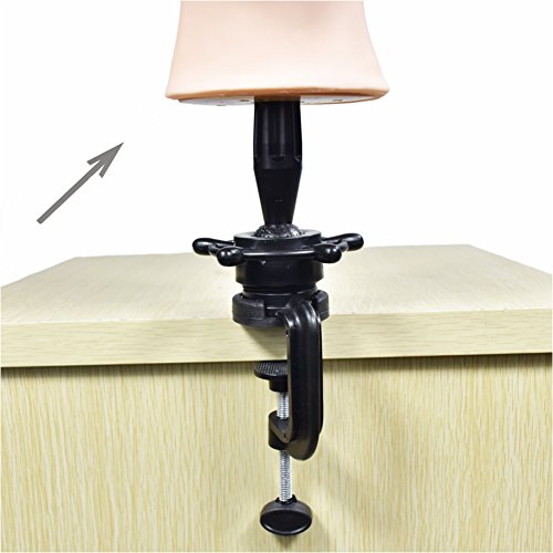 Soporte para cabeza de entrenamiento, 1 unidades de maniquí ajustable, soporte de sujeción para la cabeza de lona para muñeca, estilo de muñeca, color negro