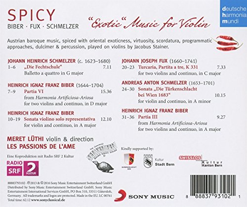 Spicy - Exotic Music For Violin By Biber, Schmelzer & Fux. Second Life Version