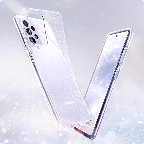 Spigen Funda Liquid Crystal Glitter Compatible con Samsung Galaxy A52 5G y Comapatible con Samsung Galaxy A52 4G LTE y Comapatible con Samsung Galaxy A52s 5G - Transparente Quartz