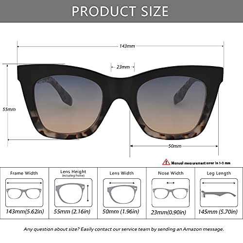 SQUAD Gafas de sol mujeres y hombres Talla grande Fashion Casual Cuadradas 100% protección UV400