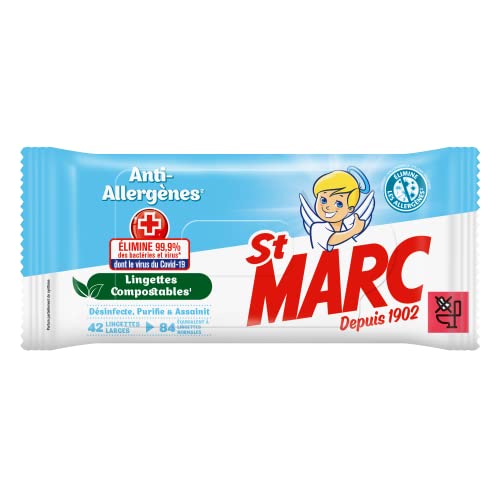 St Marc - Toallitas biodegradables antialérgenos, 5 x 42