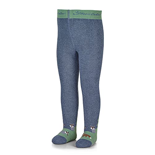 Sterntaler Strumpfhose Waldtiere Pantimedias, Azul Tinta, 74 cm para Bebés