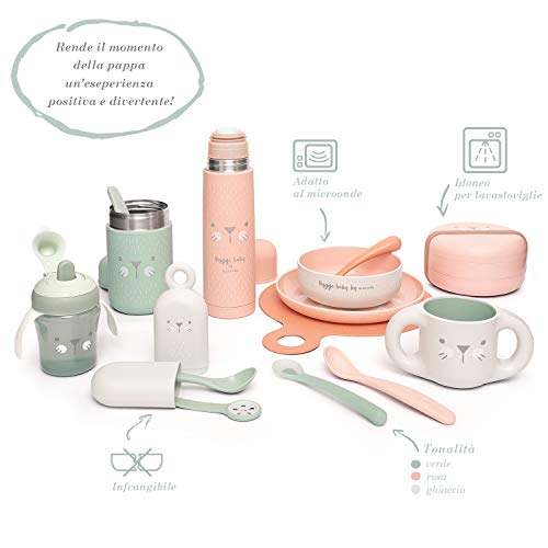 Suavinex - Set Platos Combinables Para Comer Fuera de Casa Capacidad 2 Comidas Apto Para Microondas y Lavavajillas Para Bebés +4 Meses, Color Gris