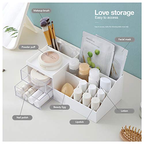 Subsky Organizador de Maquillaje con cajones, Almacenamiento de Maquillaje, Organizador de tocador para cosméticos, Caja de Maquillaje con cajones para tocador, Dormitorio, baño